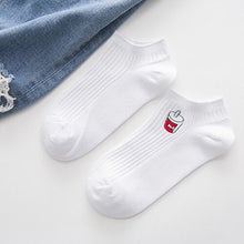 Load image into Gallery viewer, Funny Cartoon White Short Socks