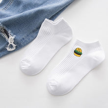 Load image into Gallery viewer, Funny Cartoon White Short Socks