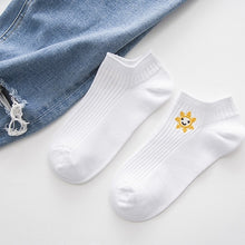 Load image into Gallery viewer, Funny Cartoon White Short Socks