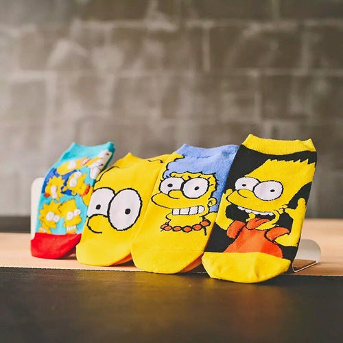 Children Cartoon Cute Funny Cotton Socks - Simpsons Family