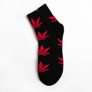 Skateboard Hip Hop Maple Leaf Socks